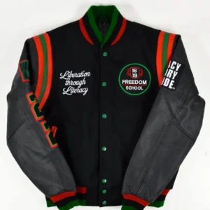 1619 Freedom School Motto 2.0 Varsity Jacket