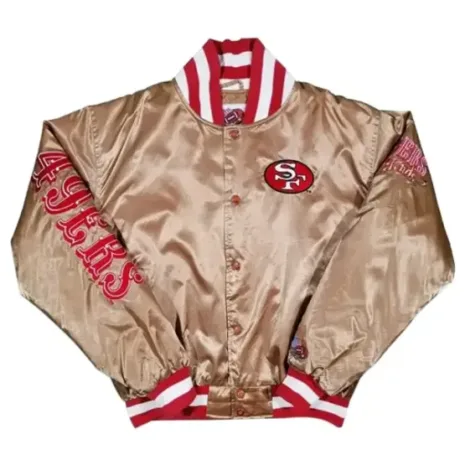 49ers Legends Gold Varsity Satin Jacket
