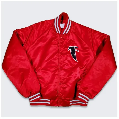 80s-Atlanta-Falcons-Red-Bomber-Satin-Jacket.webp