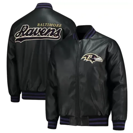 Baltimore-Ravens-Black-Leather-Bomber-Jacket.webp