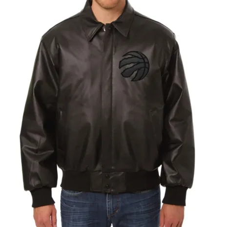 Bomber-Toronto-Raptors-Black-Leather-Jacket.webp