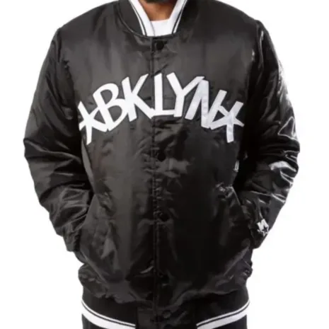 Brooklyn Nets Full-Snap Black Jacket