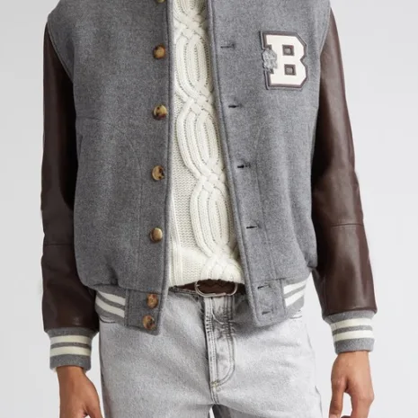 Brunello Cucinelli Wool & Leather Varsity Jacket (2)