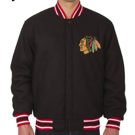 Chicago-Blackhawks-Varsity-Wool-Black-Jacket.webp