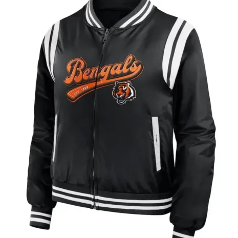 Cincinnati Bengals Black Bomber Full-Zip Jacket (1)