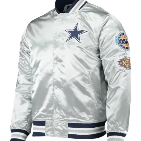 Dallas-Cowboys-Silver-Satin-Varsity-Jacket.webp