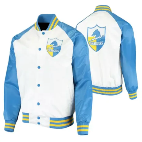 NFL-Los-Angeles-Chargers-White-And-Blue-Satin-Jacket.webp