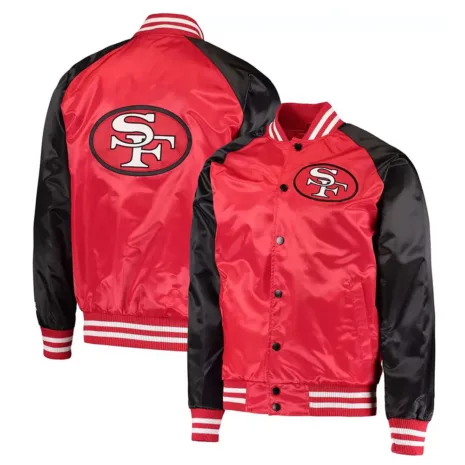 San-Francisco-49ers-Scarlet-Black-Varsity-Satin-Jacket.webp
