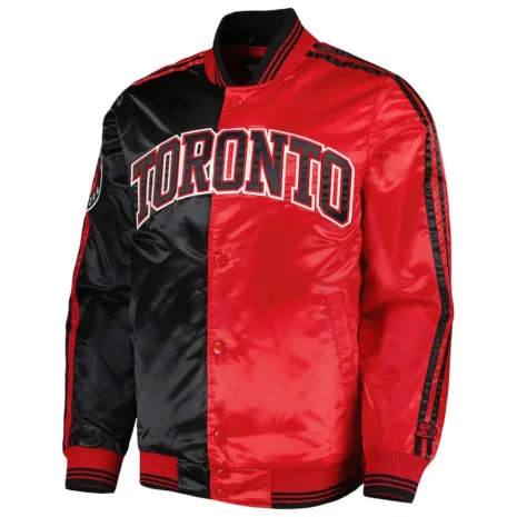 Toronto-Raptors-Color-Block-Black-and-Red-Satin-Jacket.webp