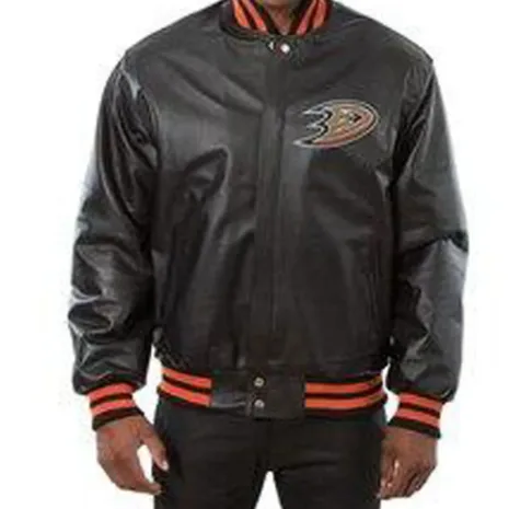 Varsity-Anaheim-Ducks-Black-Leather-Jacket.webp