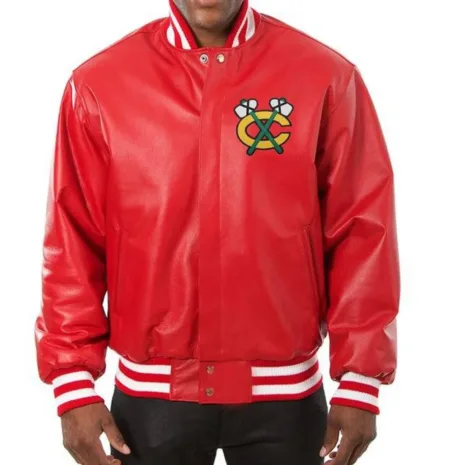 Varsity-Chicago-Blackhawks-Red-Leather-Jacket.webp