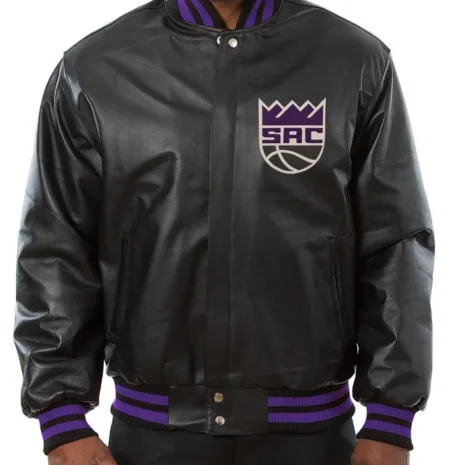 Varsity-Sacramento-Kings-Black-Leather-Jacket.webp